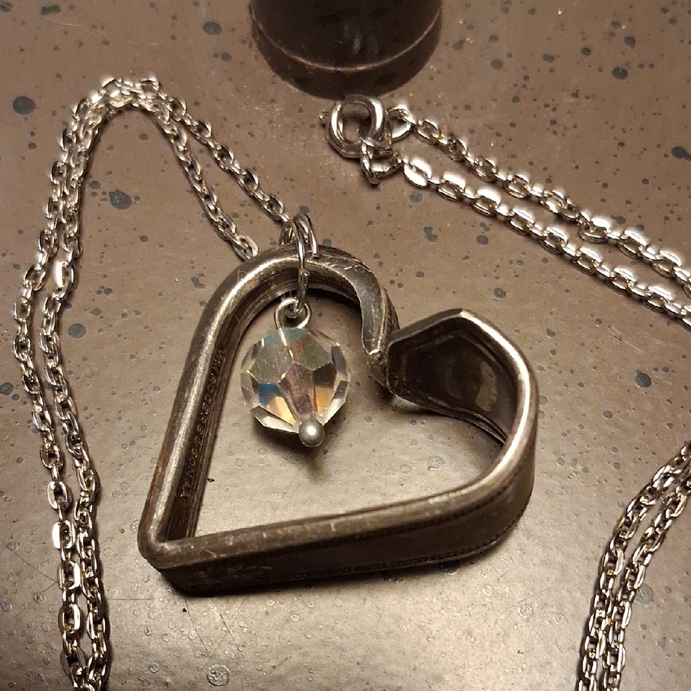 WILLIAMS & SONS SILVER SPOON HEART NECKLACE